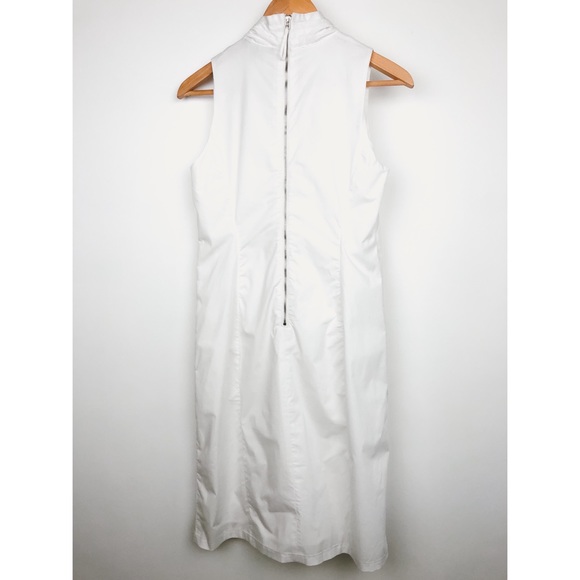 Banana Republic White Bow Tie Neck Shift Dress 8 - Picture 5 of 8